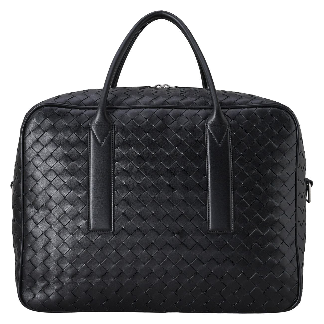 BOTTEGA VENETA(USED)보테가베네타 인트레치아토 겟어웨이 미디엄 트래블백 블랙